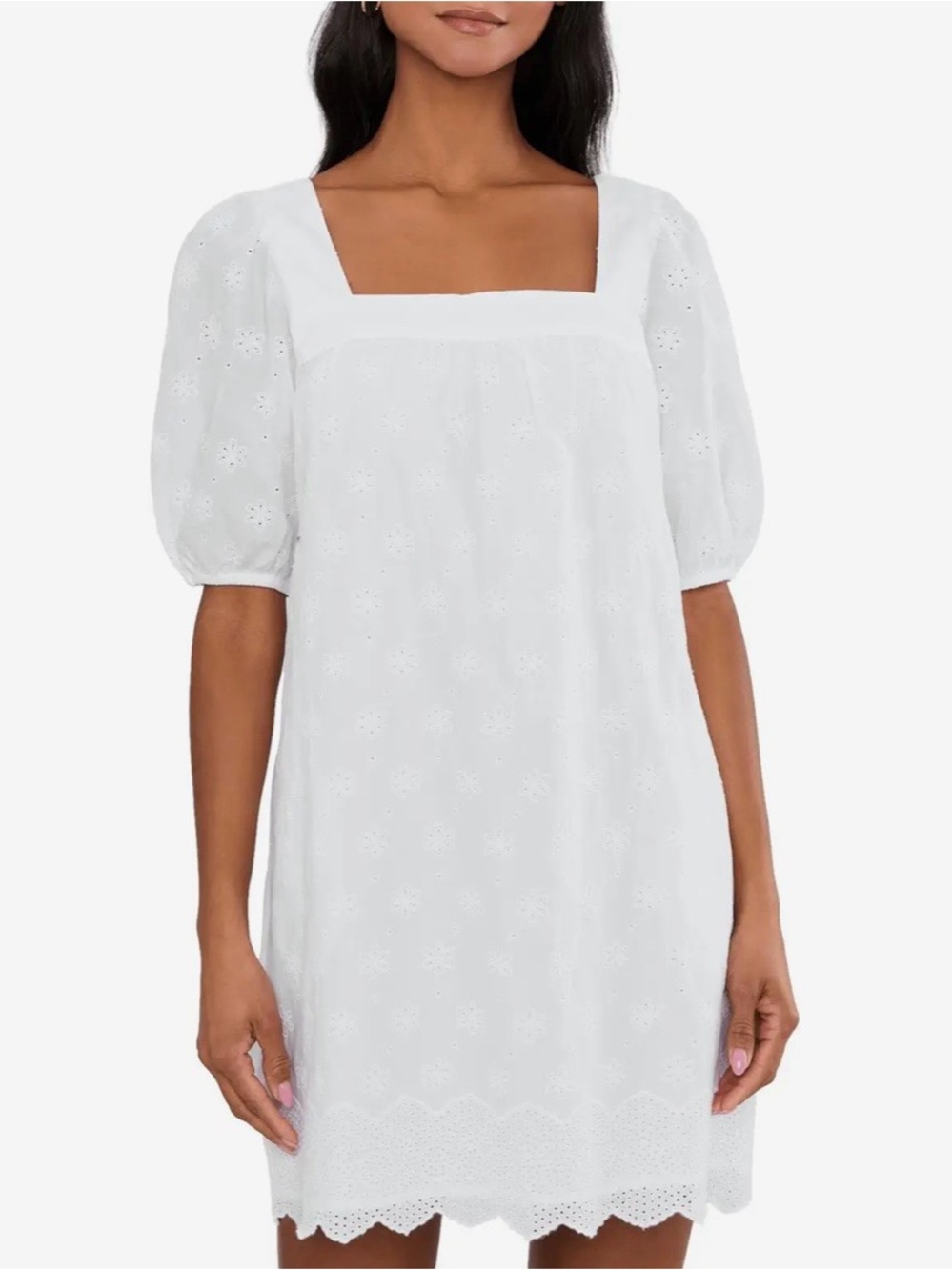Vineyard Vines
Serena Eyelet White Mini Dress SZ L NWT